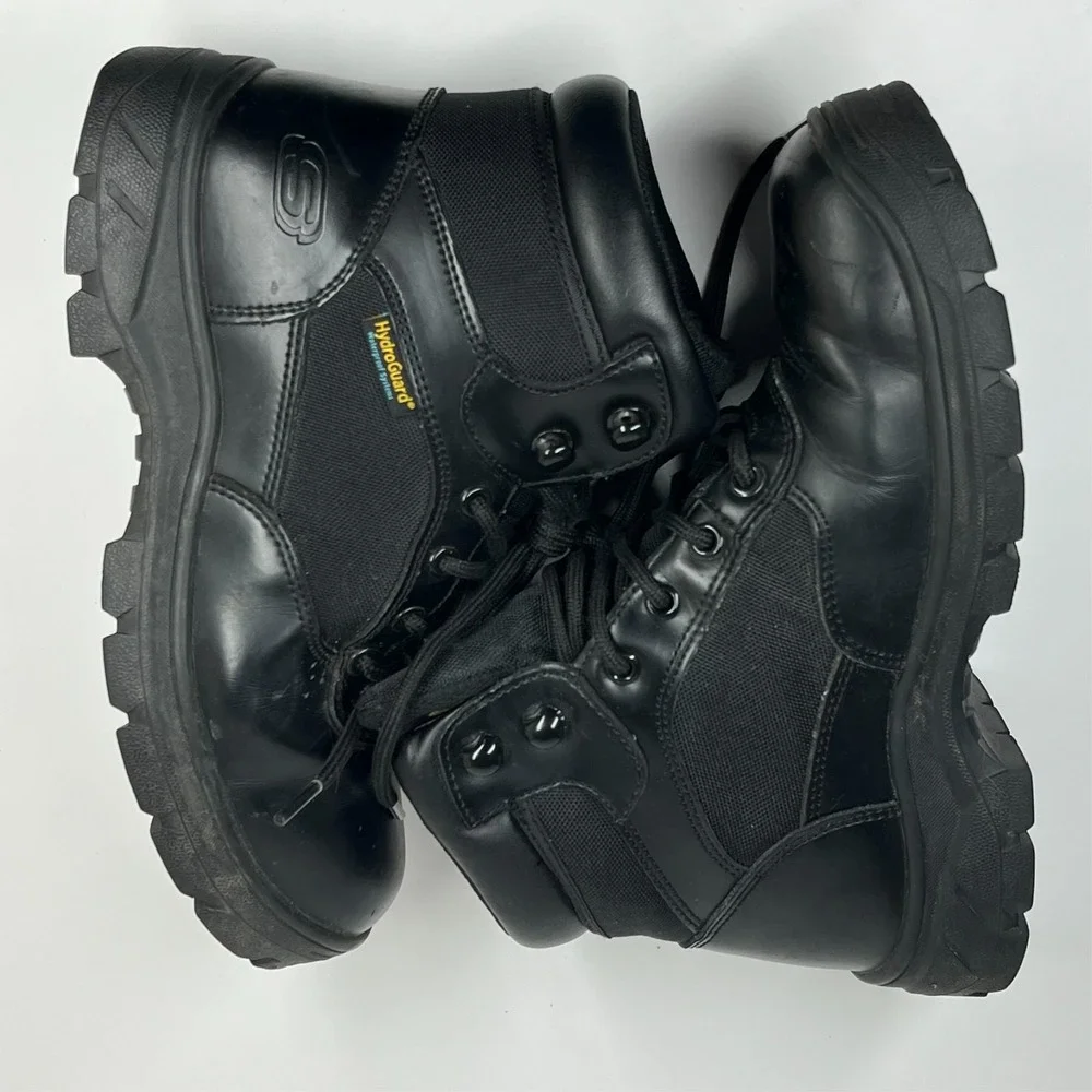 Skechers Wascana Benen Tactical Relaxed Fit Work Boots‎ Men's 7 Waterproof Black